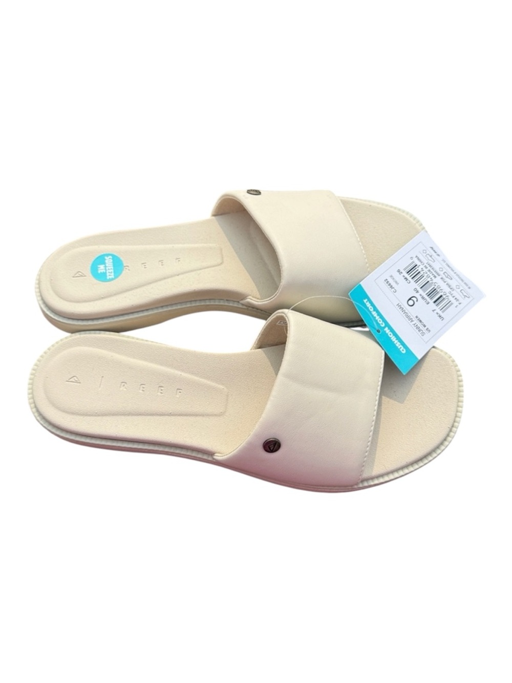 Reef Sunny Arrianah Slide Sandals Vintage Cream Size 9
